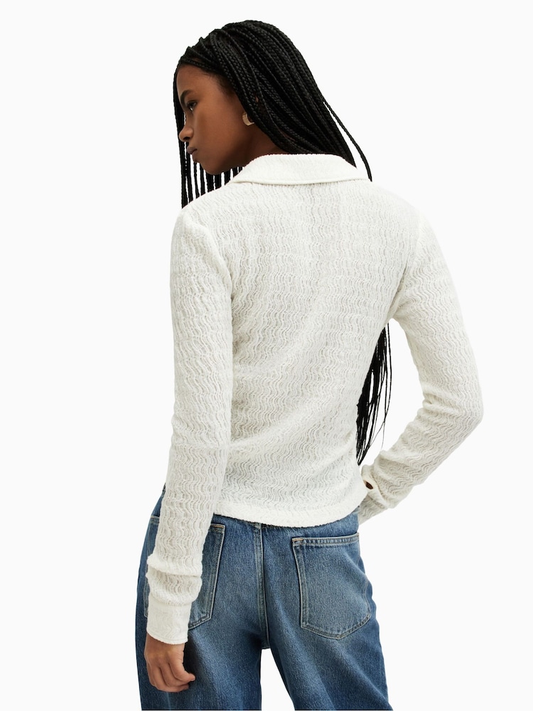 AllSaints White Connie Shirt - Image 2 of 6