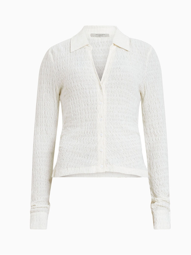 AllSaints White Connie Shirt - Image 6 of 6