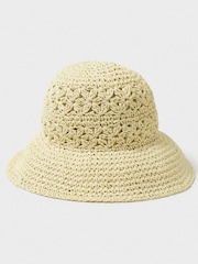 Crew Clothing Natural Classic Crochet Bucket Hat - Image 1 of 4