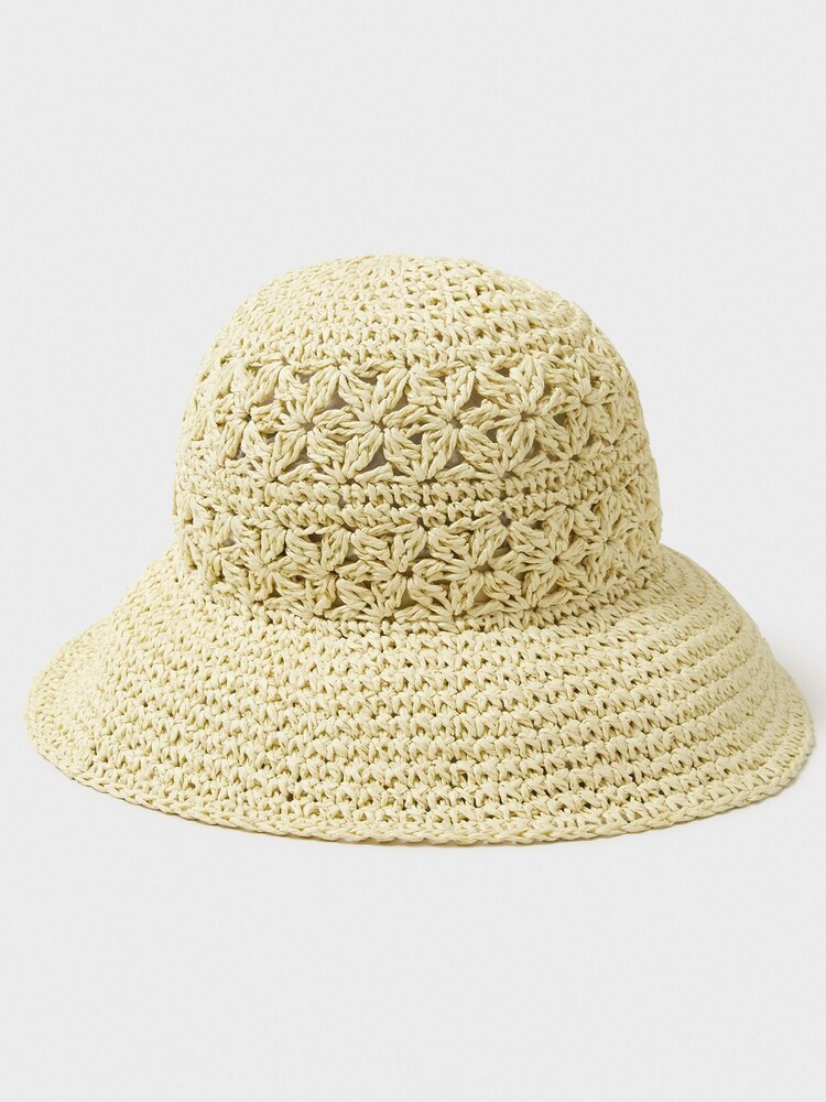 Crew Clothing Natural Classic Crochet Bucket Hat - Image 1 of 4