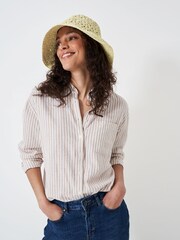 Crew Clothing Natural Classic Crochet Bucket Hat - Image 3 of 4