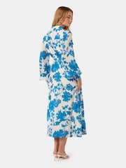 Forever New Blue Janie Printed Shirt Midi Dress - Image 4 of 4
