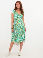 Joe Browns Swirl Print Knee-Length Jersey Wrap Dress - Изображение 1 из 4