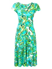 Joe Browns Swirl Print Knee-Length Jersey Wrap Dress - Изображение 4 из 4