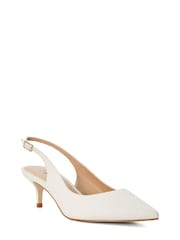 Dune London White Cassino Slingback Court Shoes - Image 2 of 4