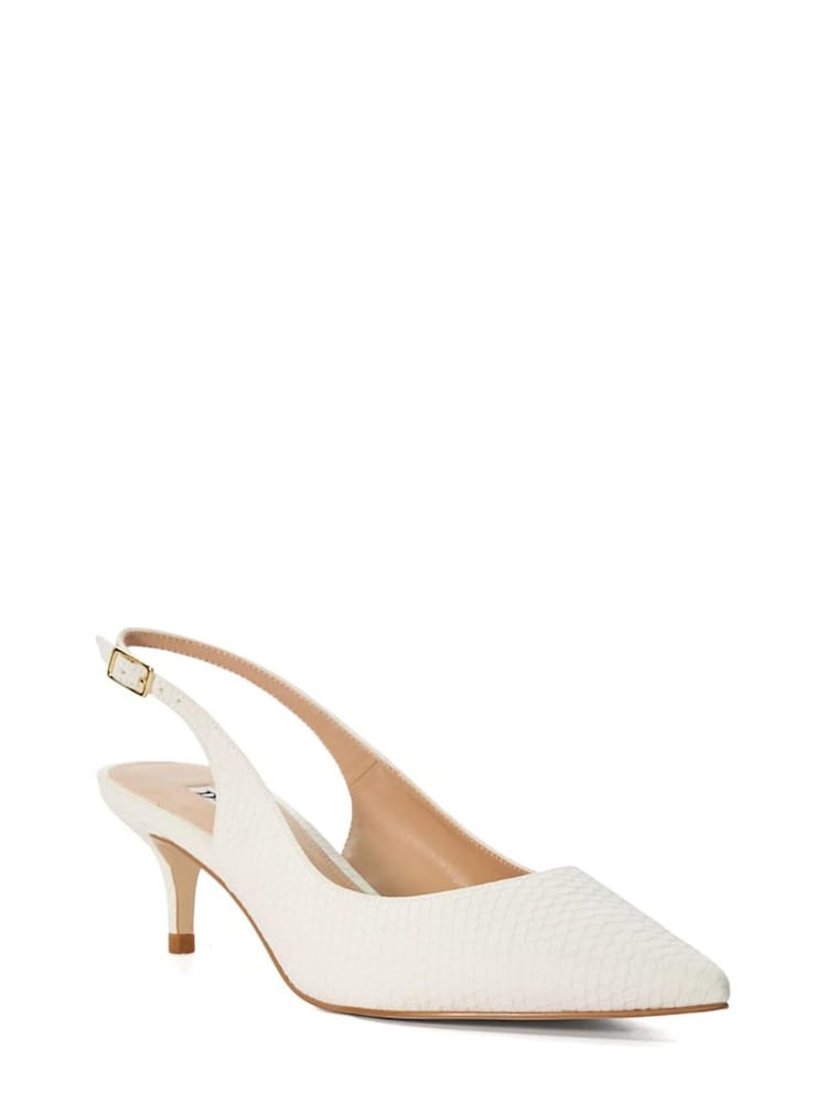 Dune London White Cassino Slingback Court Shoes - Image 2 of 4