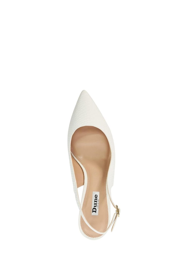 Dune London White Cassino Slingback Court Shoes - Image 4 of 4