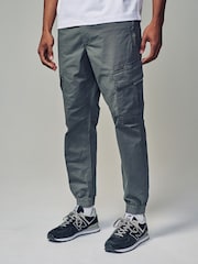 Light Green Regular Tapered Fit Stretch Utility Cargo Trousers - Image 1 of 11