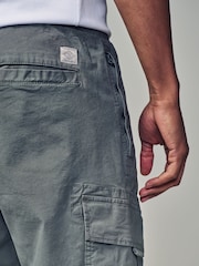 Light Green Regular Tapered Fit Stretch Utility Cargo Trousers - Image 6 of 11