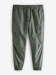 Light Green Regular Tapered Fit Stretch Utility Cargo Trousers - Image 8 of 11