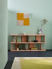 MADE.COM White Wash Oak Nyla Low Shelving Unit - Image 1 of 3