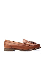 Moda in Pelle Espelette Leather Tassel Boat Shoes - Image 1 of 4