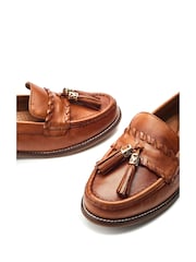 Moda in Pelle Espelette Leather Tassel Boat Shoes - Image 4 of 4