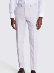 MOSS White Tailored Fit Houndstooth Trousers - Image 1 of 3