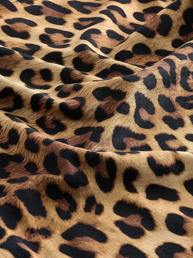 Animal-Leopardenprint - Kurzärmeliges T-Shirt mit Rundhalsausschnitt aus 100 % Baumwolle - Bild 8 von 8