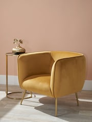 Pacific Gold Lucca Velvet Chair - Image 1 of 5