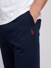 U.S. Polo Assn. Blue Dark Mens Classic Fit Double Horsemen 100% Cotton Sweat Shorts - Image 2 of 6