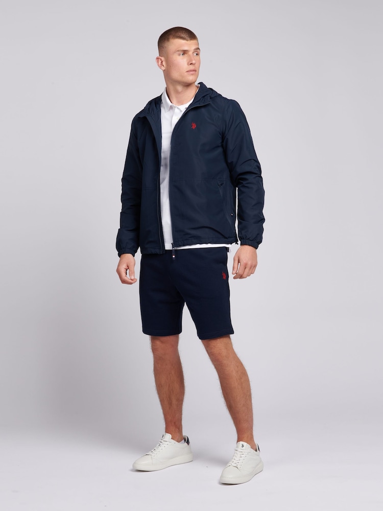 U.S. Polo Assn. Blue Dark Mens Classic Fit Double Horsemen 100% Cotton Sweat Shorts - Image 3 of 6