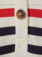 Reiss Ecru Martha 4-9 yrs Striped Jersey Hooded Dress - Image 4 of 4