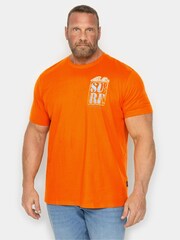BadRhino Big & Tall Orange Surf T-Shirt - Image 1 of 2