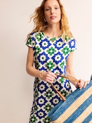 Boden Green 100% Cotton Leah Jersey T-Shirt Dress - Image 4 of 5