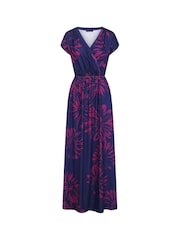 Hot Squash Petite Blue Maxi Jersey Dress - Image 3 of 3
