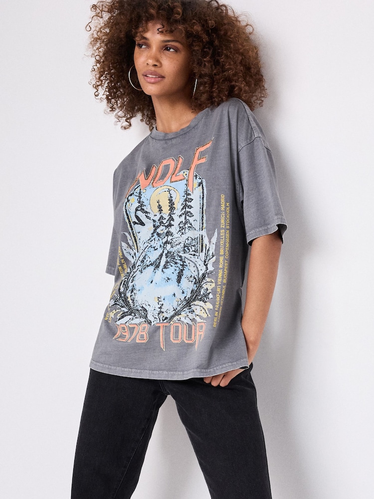 Anthrazitgrau - Halloween Boogie Fever Ghost Disco Ball Novelty Graphic Slogan 100% Cotton T-Shirt - Bild 1 von 7