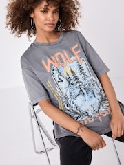 Anthrazitgrau - Halloween Boogie Fever Ghost Disco Ball Novelty Graphic Slogan 100% Cotton T-Shirt - Bild 2 von 7