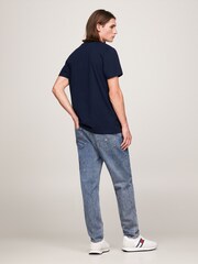 Tommy Jeans Dark Blue Regular Logo 100% Cotton T-Shirt - Image 3 of 9