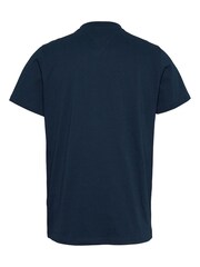 Tommy Jeans Dark Blue Regular Logo 100% Cotton T-Shirt - Image 6 of 9
