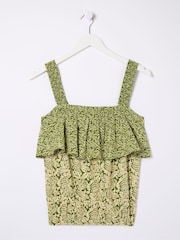 FatFace Santos Green Damask Floral Cami - Image 4 of 4