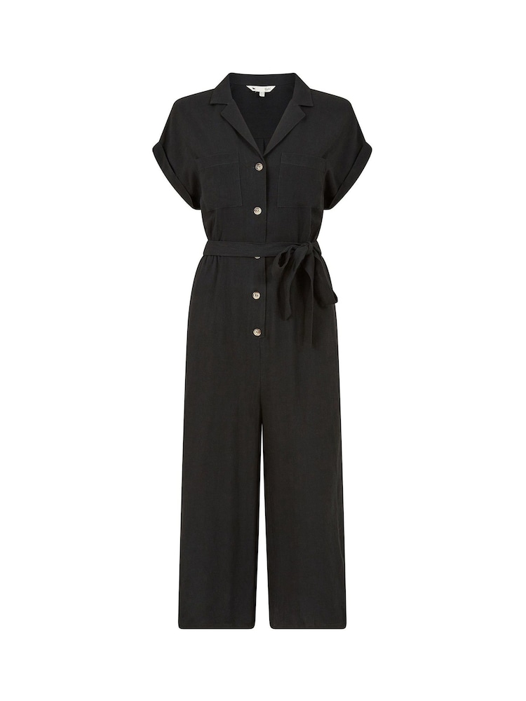 Yumi Black Button up Jumpsuit - Image 5 of 5 Yumi Black Button up Jumpsuit - Image 5 of 5