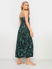 Long Tall Sally Dark Green Tropical Print Strappy Midaxi Dress - Image 3 of 5