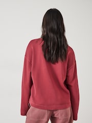 Hush Red Ellison Contrast Stitch Sweatshirt - Image 2 of 5