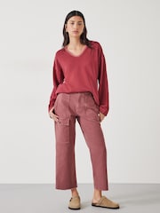 Hush Red Ellison Contrast Stitch Sweatshirt - Image 3 of 5
