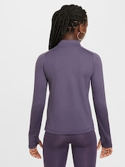 Purple Raisin - Top de manga larga con media cremallera Dri-FIT de Nike - Imagen 2 de 6