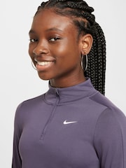 Purple Raisin - Top de manga larga con media cremallera Dri-FIT de Nike - Imagen 4 de 6