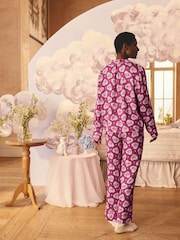 Cath Kidston Pink Hearts Button Up Pyjama Set - Image 2 of 3