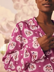 Cath Kidston Pink Hearts Button Up Pyjama Set - Image 3 of 3