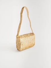 Gold Tone Sequin Shoulder Bag - Image 6 of 9