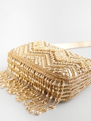 Gold Tone Sequin Shoulder Bag - Image 8 of 9