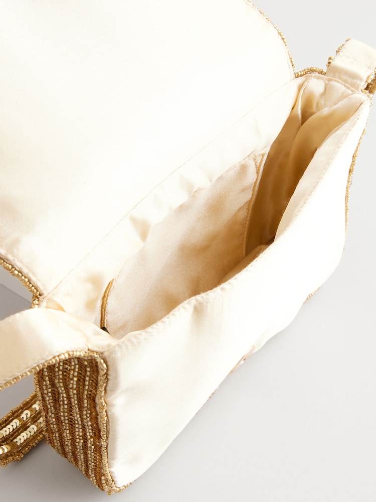 Gold Tone Sequin Shoulder Bag - Image 9 of 9