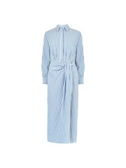 Ro&Zo Blue Strip Wrap Shirt Dress - Image 5 of 6