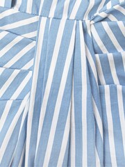 Ro&Zo Blue Strip Wrap Shirt Dress - Image 6 of 6