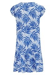 Pour Moi Blue Light LENZING™ ECOVERO™ Viscose Crinkle Frill Swing 100% Cotton Beach Dress - Image 4 of 4