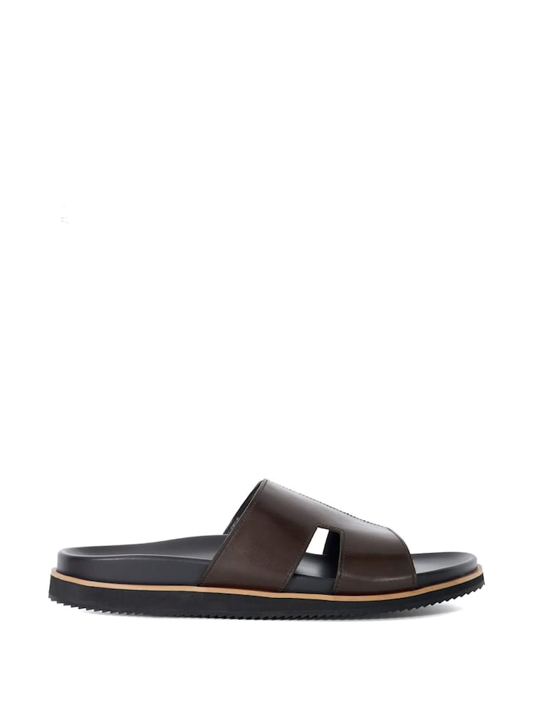Dune London Brown Insight Chunky Sole Footbed Sandals - Image 1 of 6 Dune London Brown Insight Chunky Sole Footbed Sandals - Image 1 of 6