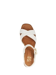 Dune London White Cross Strap Heeled Judies Sandals - Image 6 of 6
