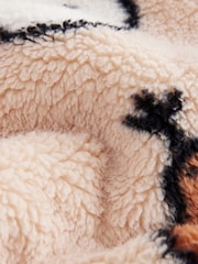 Cream Christmas Borg Fleece Half Zip Top (3mths-7yrs) - Image 7 of 9