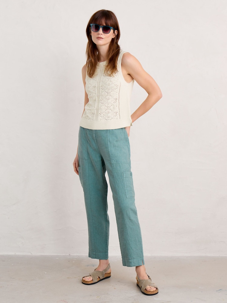Seasalt Cornwall Light Blue Rock Pipit Trousers - Image 3 of 5