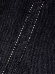 Navy Velvet Flocked Denim Mini Skirt - Image 8 of 8